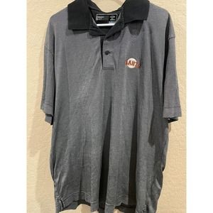 Vintage San Francisco Giants Cutter & Buck Golf Striped Polo Shirt / Mens X-LARG